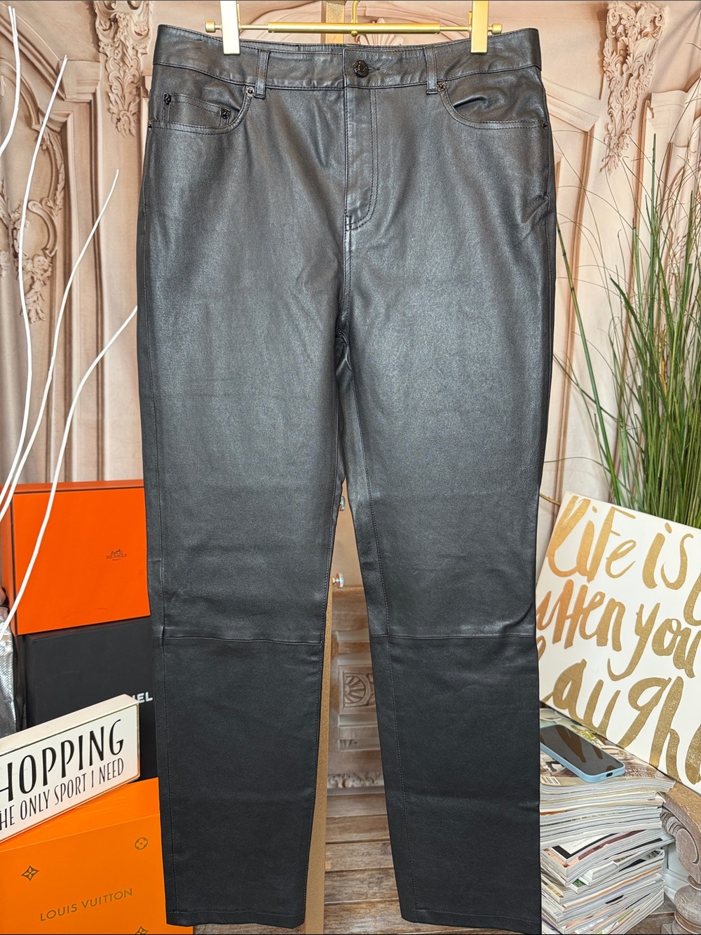 The Kooples Black Straight-Leg Jeans